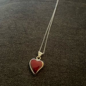 Sterling Silver heart necklace.